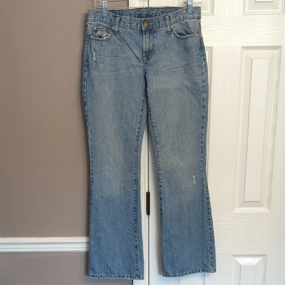 Y2K American Eagle Outfitters Hipster Skinny Flare Jeans - Picture 5 of 9
